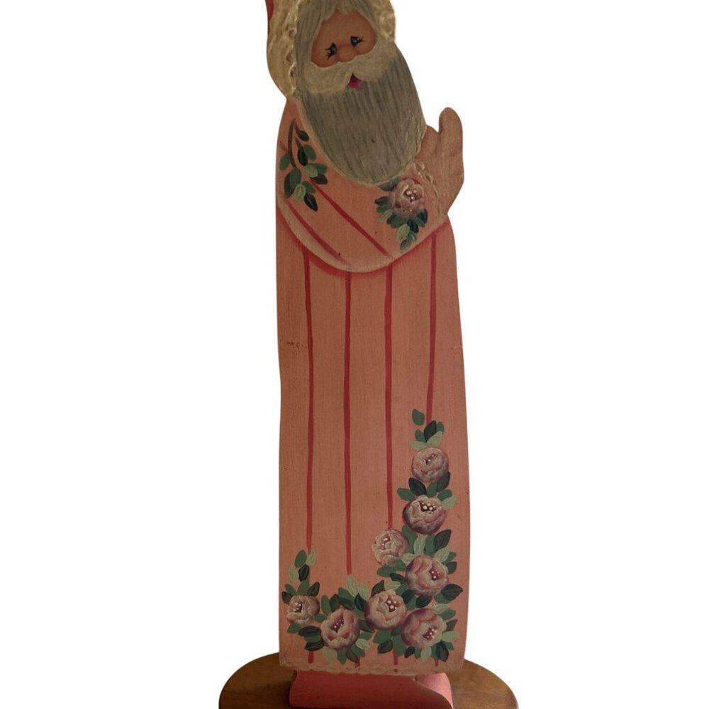 Handcrafted Smith Krafts Wooden Santa Figurine Blairsville Georgia